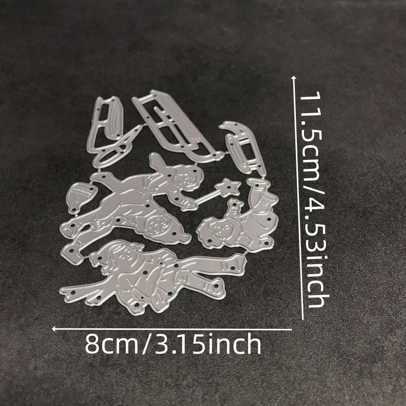 Image of 1pc Of Metal Cutting Dies For Christmas Sleigh, Suitable For Kids' Scrapbooking, Album Creation, Paper Card Making, And Embossing