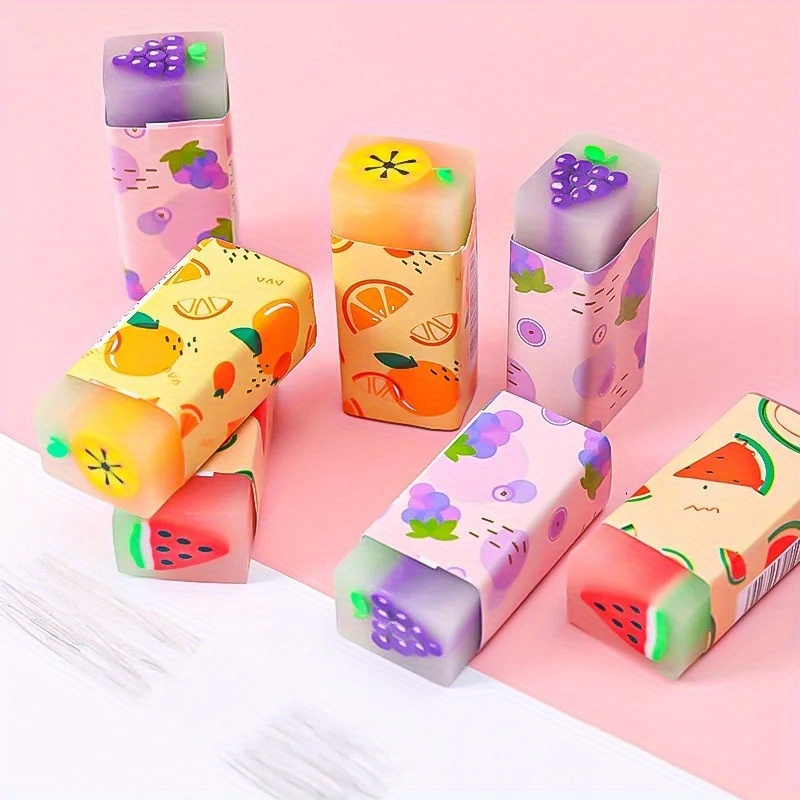 2 Pcs Funny Kawaii Cute Things For Eraser Erasers School Supplies Korean  Stationery For Kids Toys Pencil Office