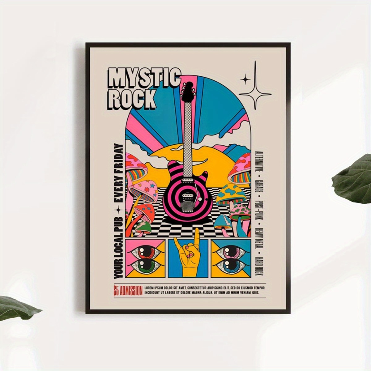 1pc canvas poster retro vintage psychedelic rock - Temu Ireland