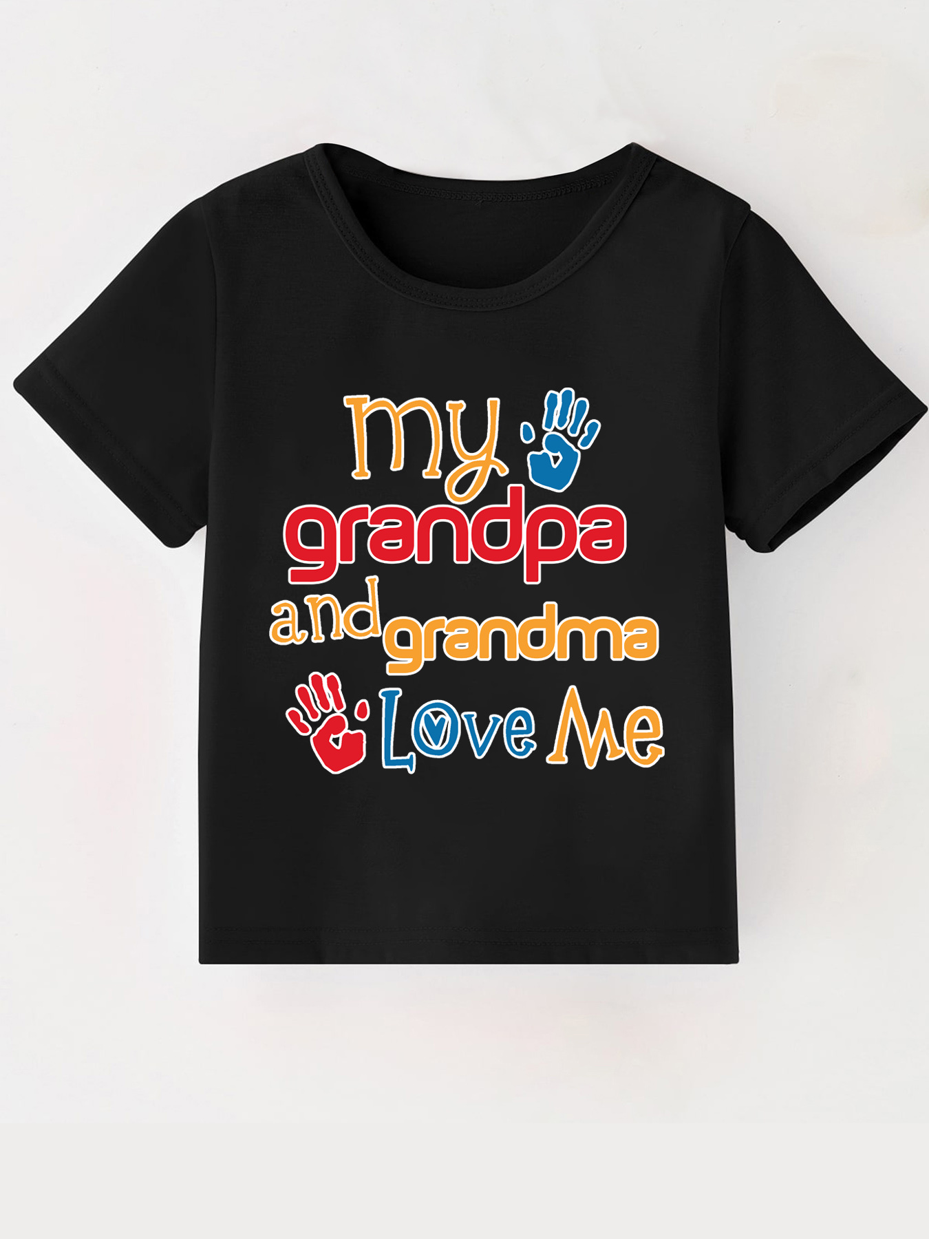 Grandma Grandpa Love Me Stampa T shirt Moda Bambini Top - Temu Italy