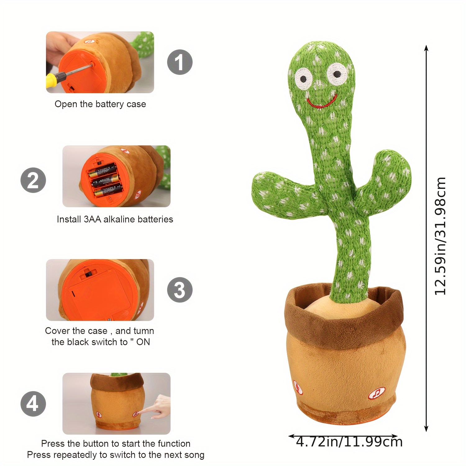Cactus Qui Danse et Répète, Cactus Qui Parle Jouet Cactus avec