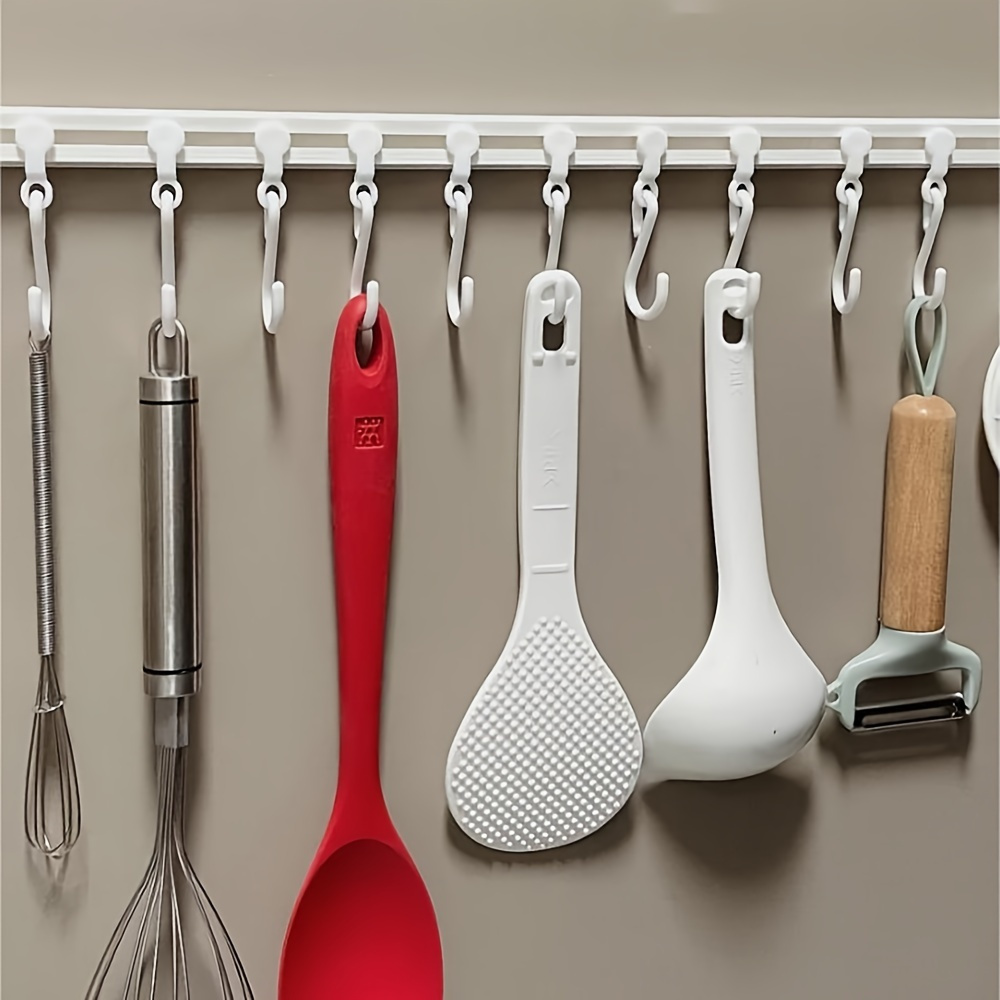 Support de rangement pour ustensiles de cuisine en acier inoxydable avec  crochet pour spatule