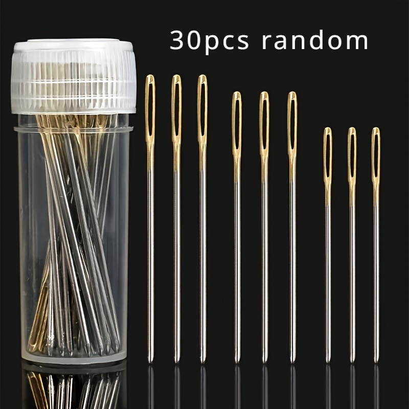 

30pcs Embroidery Needles Set, Stainless Sewing Needles, Assorted Sizes 22/24/26, With Syringe And Threading Tool For Stitch And Diy Crafts