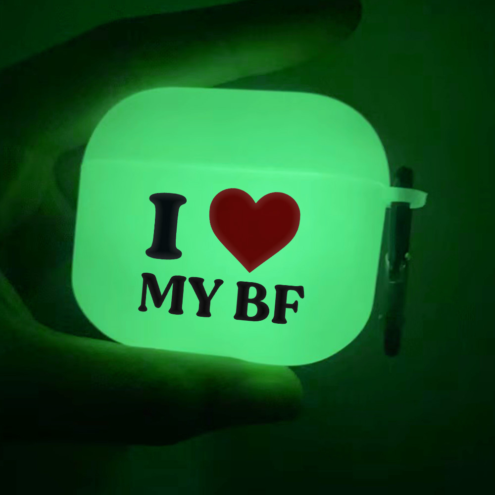 

I Love My Boyfriend Glow In The Dark For White Airpod Pro Case Perfect Valentine's Day Gifts