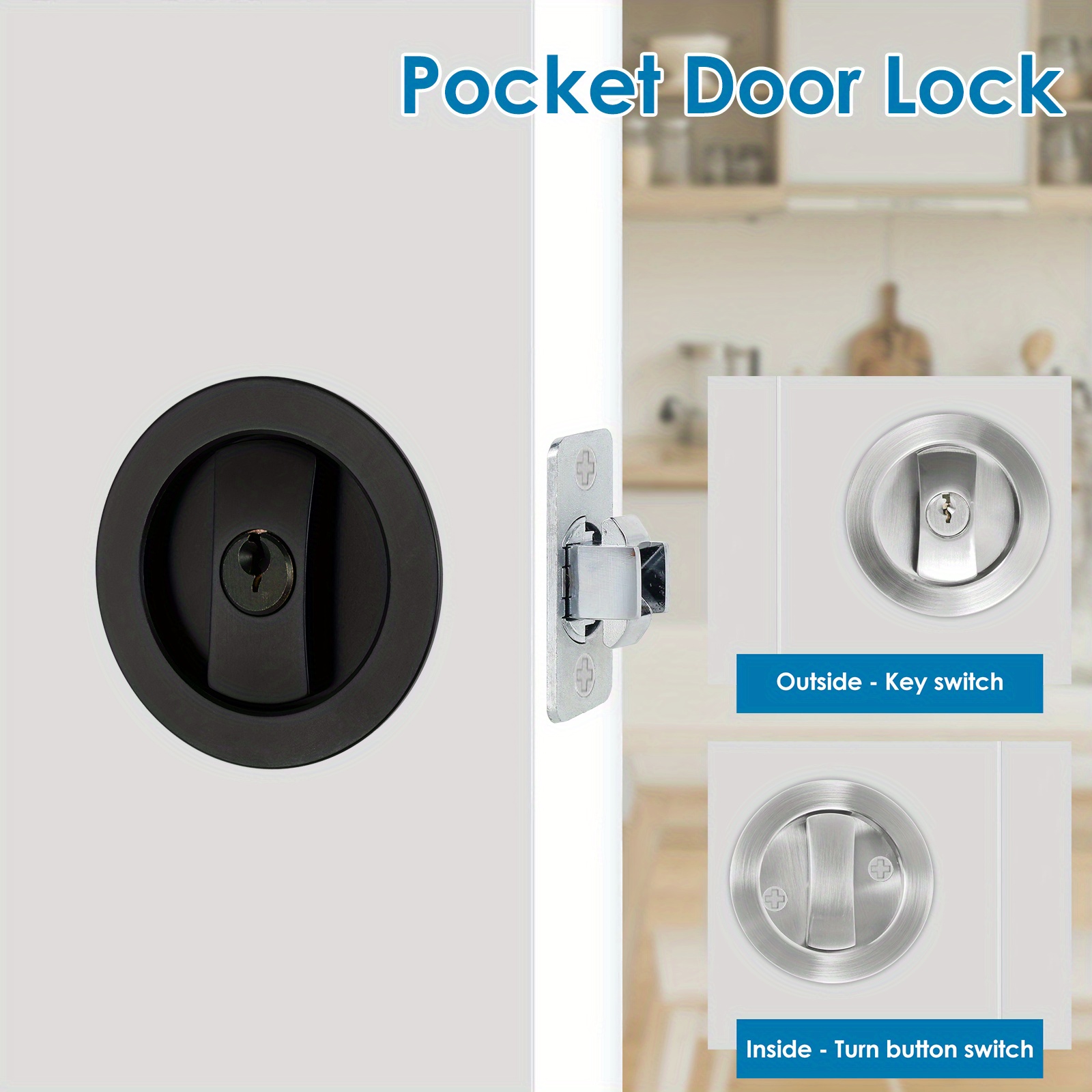 1 3pcs Door Lock Hardware Sliding Door Lock Eye Hook - Temu