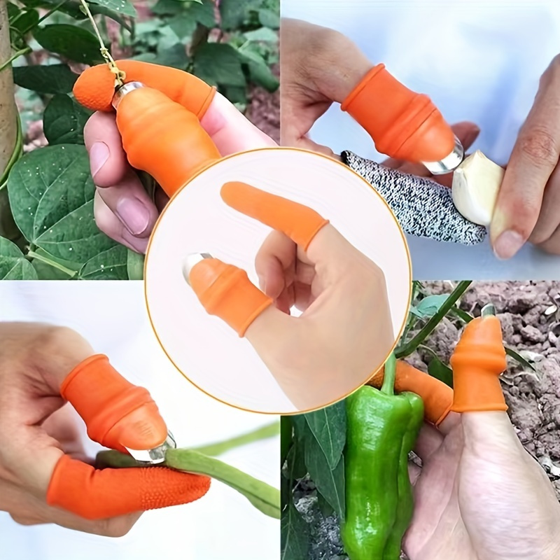 

1pc Silicone Thumb Knife Set Fruit And Vegetable Picking Potted Plants Trim Picking Portable Knife Garden Tools