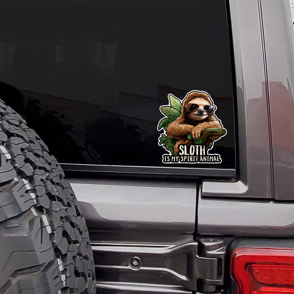 

Sloth Is My Spirit Animal Sticker Weatherproof Souvenir Decal Vinyl Small Waterproof For Car Windows Sticker