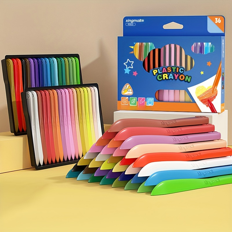 Crayons en plastique empilables 30pcs, crayon empilable en forme d