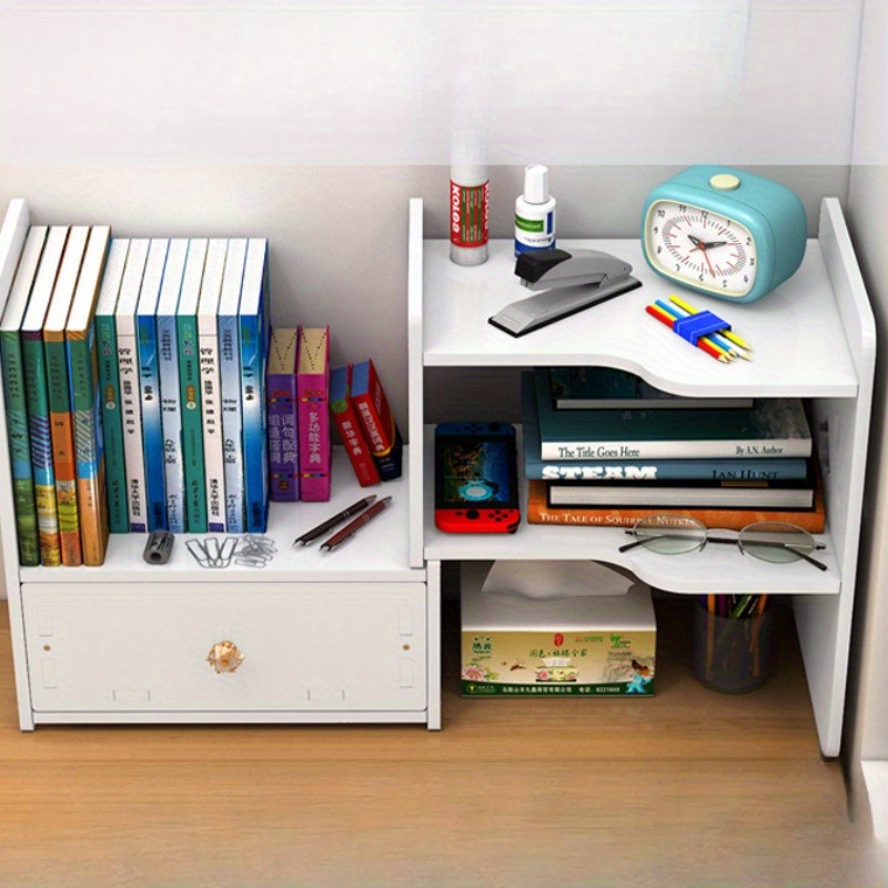 Estantería de escritorio simple para dormitorio de estudiantes, estante de  almacenamiento de escritorio de varias capas, estantería pequeña