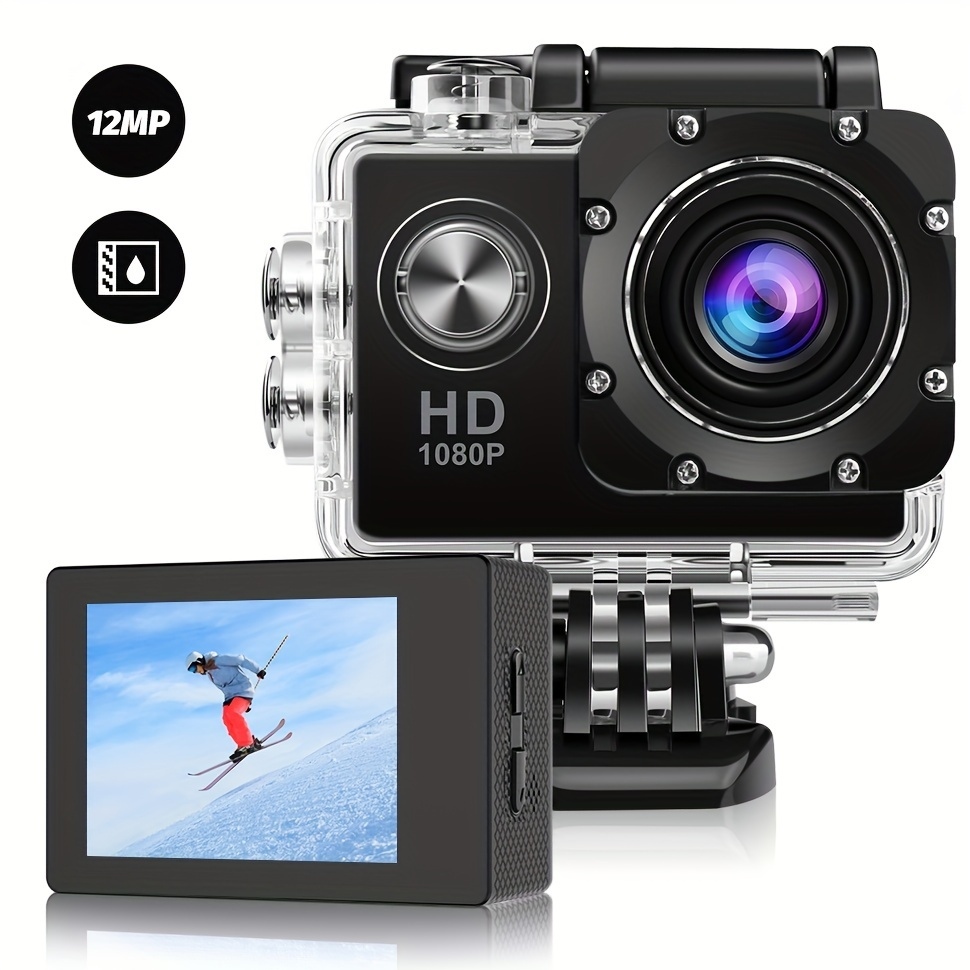 スポーツアクションカメラ HD 1080P 2インチLCDスクリーン 500万画素アクションカメラ 900mAhバッテリ - Temu Japan
