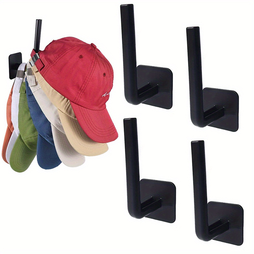 12 Pieces Adhesive Hat Hooks No Drilling Hat Holder Wall Mounted Baseball  Cap Organizer for Hats for Bedroom Closet Door