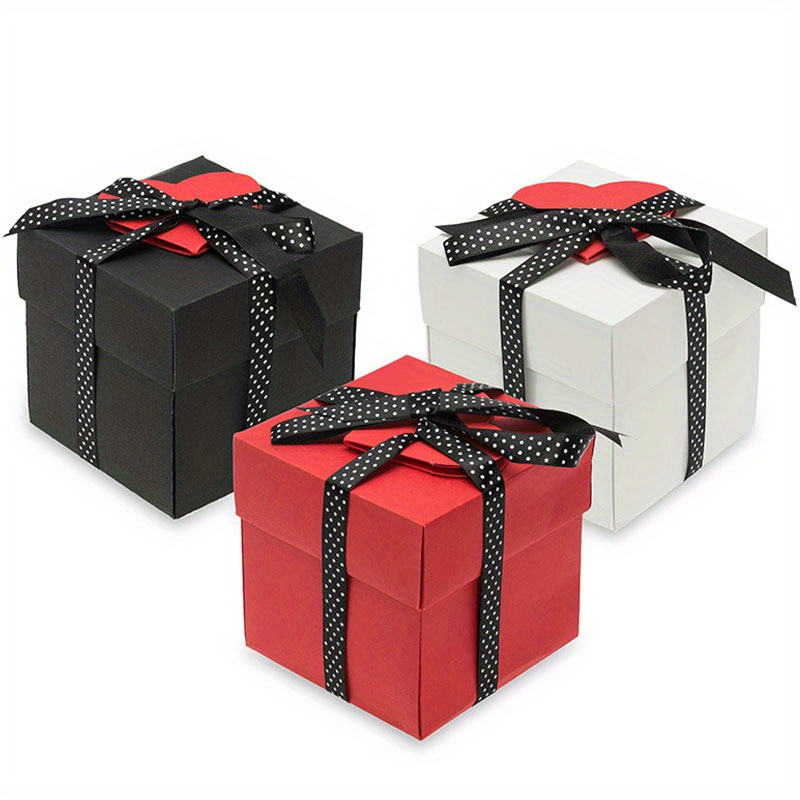 1set Boîte-cadeau surprise de Noël, boîte-cadeau surprise pop-up,  boîte-cadeau d'explosion de Noël avec confettis, boîte d'argent surprise  pour les fo
