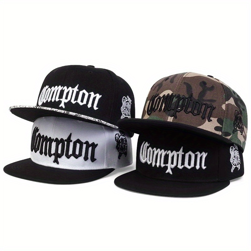 Compton Embroidery Snapback Hat Gothic Hip Hop Baseball - Temu Canada