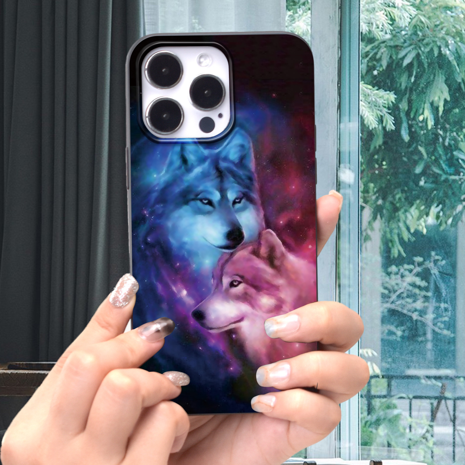 

Wolf Mom And Baby Printed Phone Case For 15 14 13 12 11 Xs Xr X 7 8 Plus Pro Max Mini