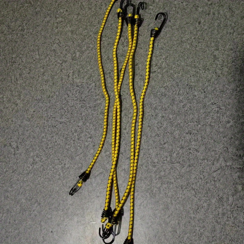 5pcs Bungee Cords w/ Hooks for Camping Tent Tarp Canopy Elastic Clothesline