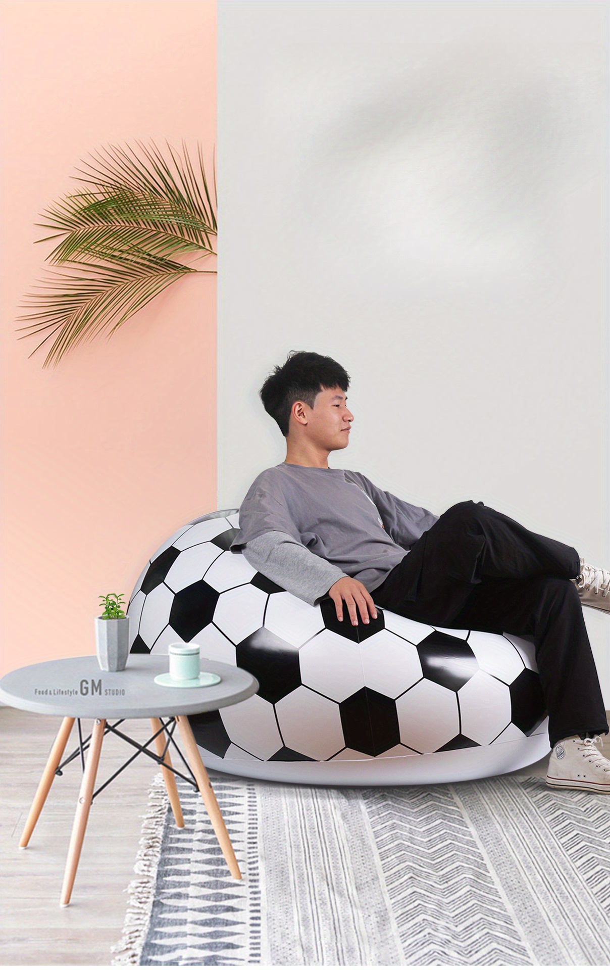 1pc modern inflatable basketball football sofa thickened pvc