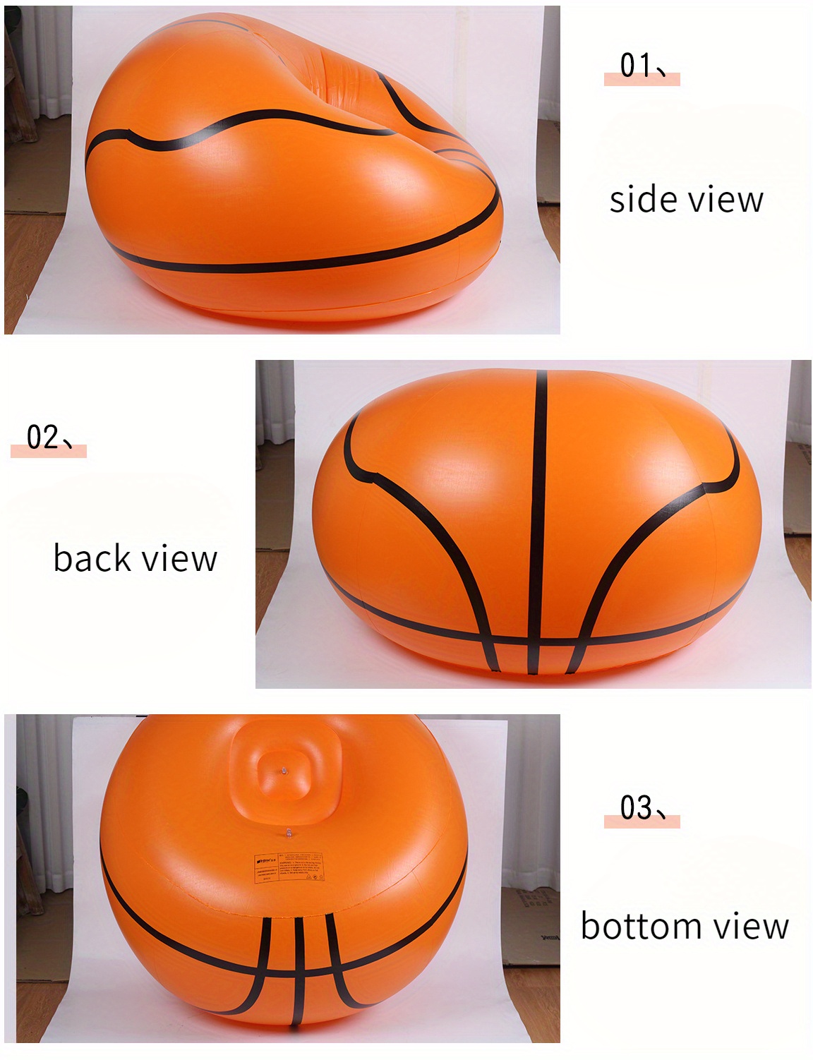 1pc modern inflatable basketball football sofa thickened pvc Temu