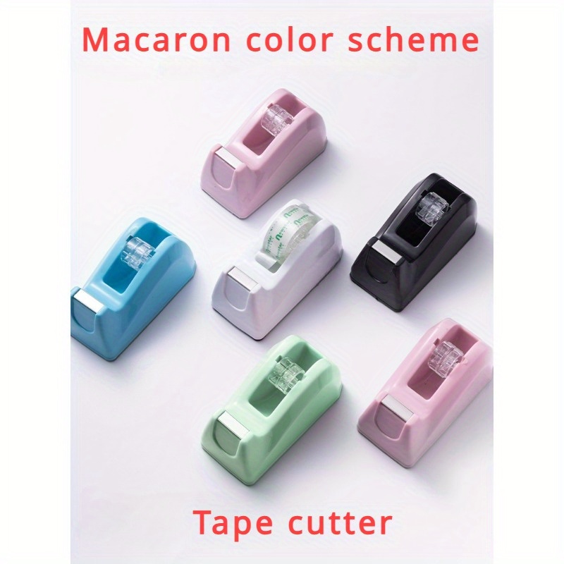 1pc Purple Mini Tape Dispenser & Macaron-style Tape Holder With Colorful  Office Desktop Tape Cutter And Packing Tape Cutter