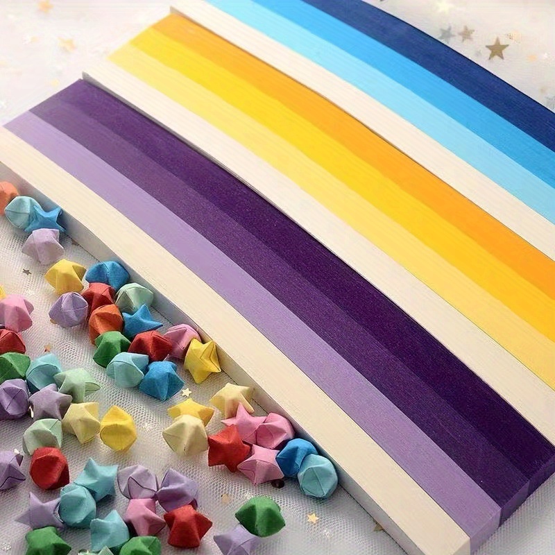 90pcs 10 Color Mixing Set Star Papers Lucky Star Origami Paper