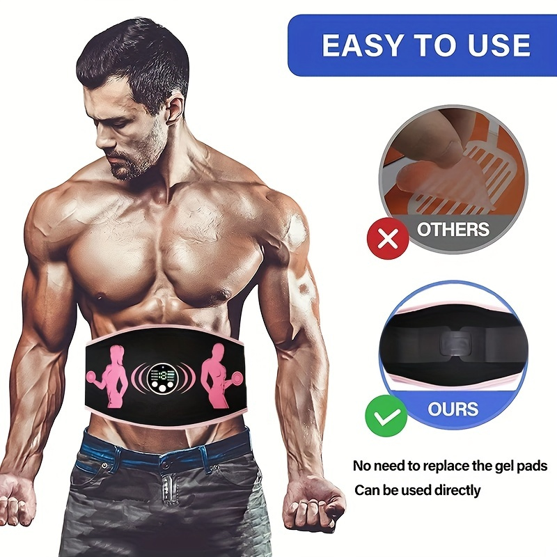 Ems Abdominal Muscle Toner Ab Toning Belt For Men And Women - Temu
