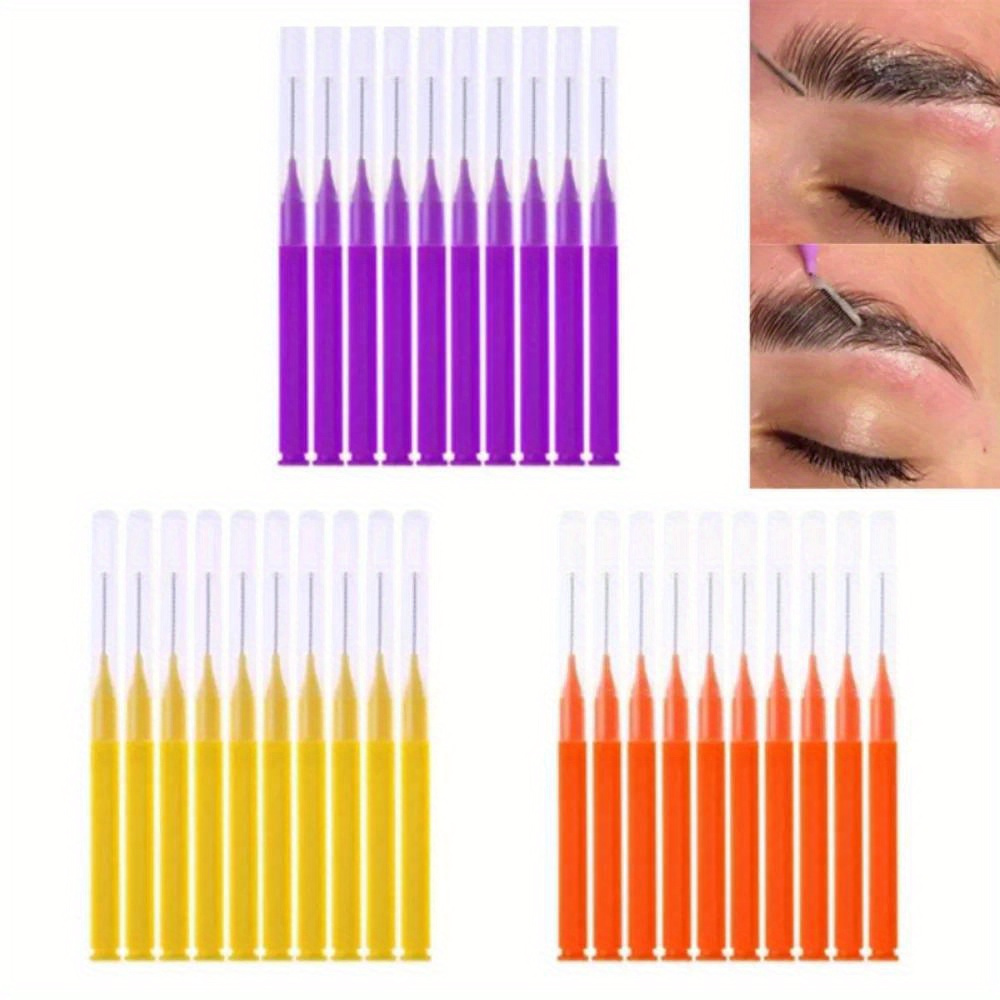 

20pcs/set Mini Eyebrow Brush Brow Perm Brush Disposable Brow Beauty Brush Micro Eyelash Brush Applicators Makeup Tools