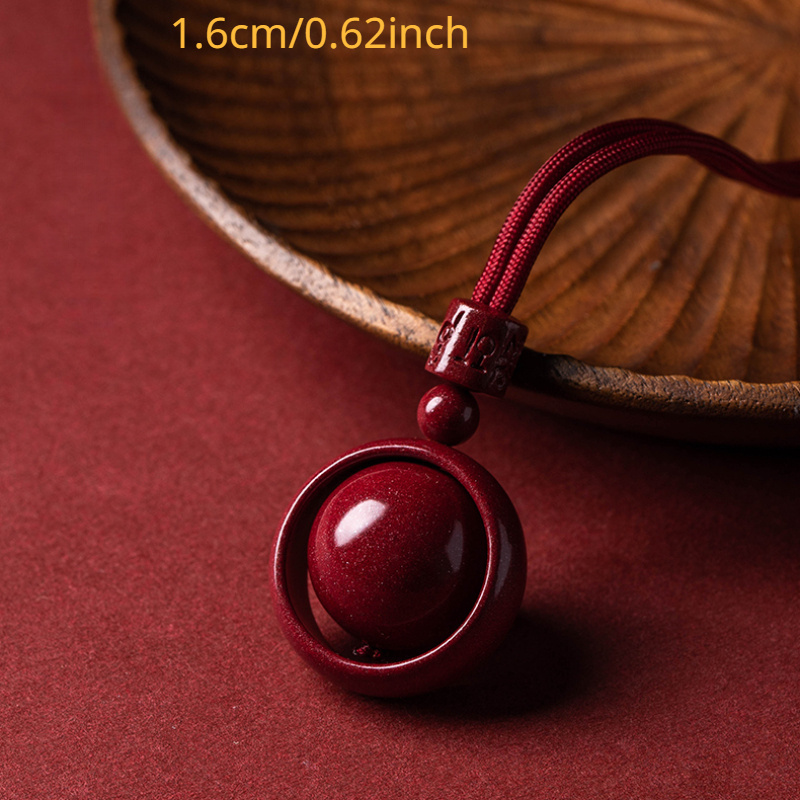 Natural Raw Ore Cinnabar Pendant Necklace, Versatile