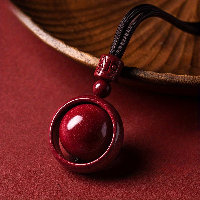 Natural Raw Ore Cinnabar Pendant Necklace, Versatile