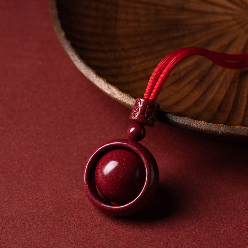 Natural Raw Ore Cinnabar Pendant Necklace, Versatile
