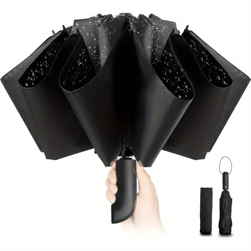 parapluie, portable, pliant, automatique, coupe-vent, avec