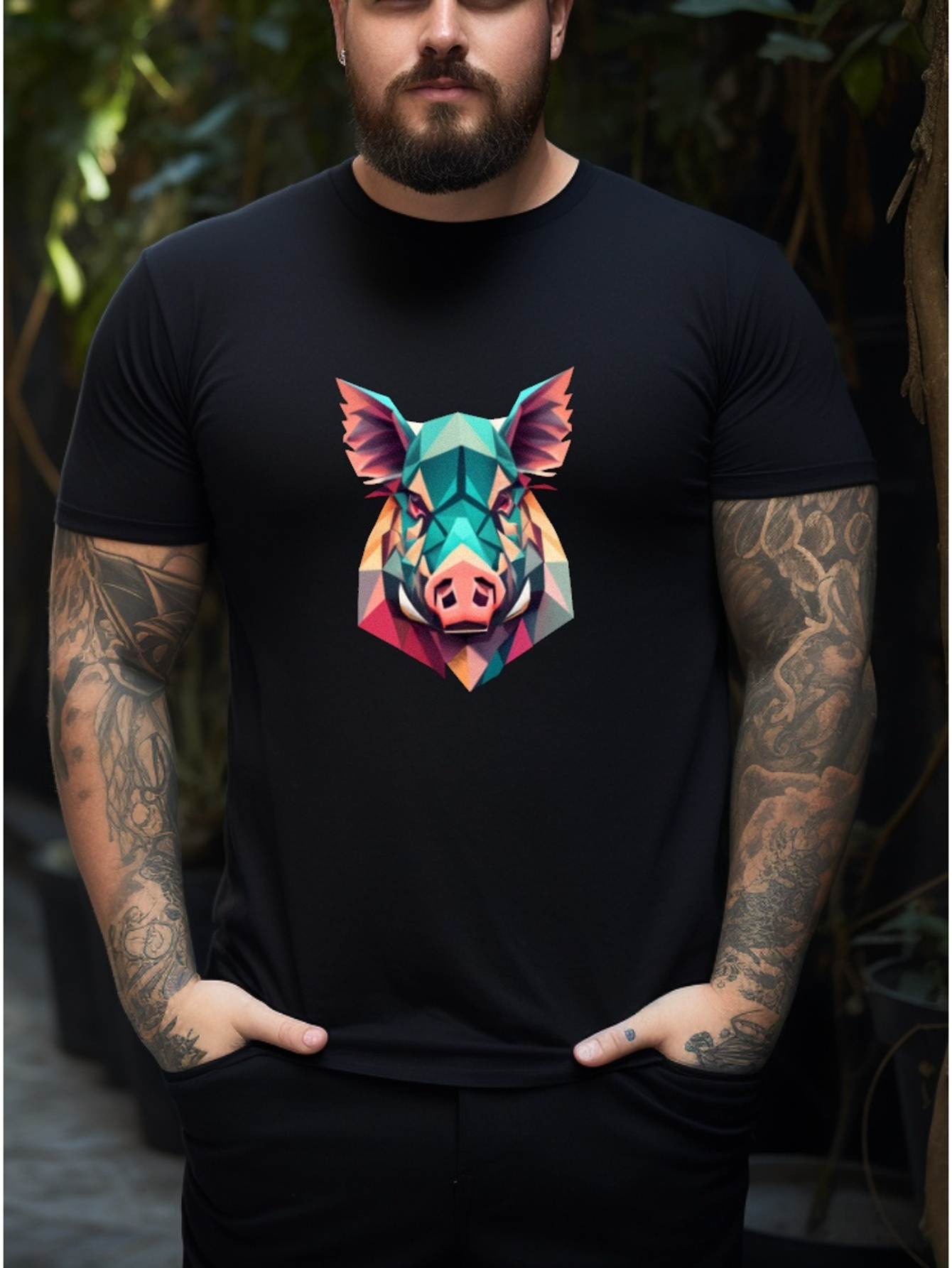 Plus Size Men's 3d Pig Animal Graphic Print T-shirt, Summer Trendy Short  Sleeve Tees Oversized Tops For Big & Tall Males - Temu United Kingdom