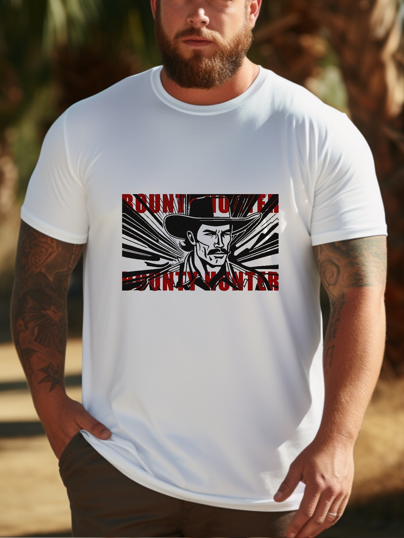 plus size comics cowboy print t shirt men stylish short Temu Bahrain