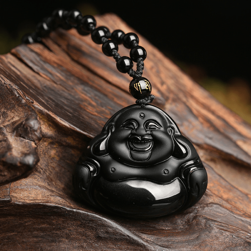 Black buddha deals necklace