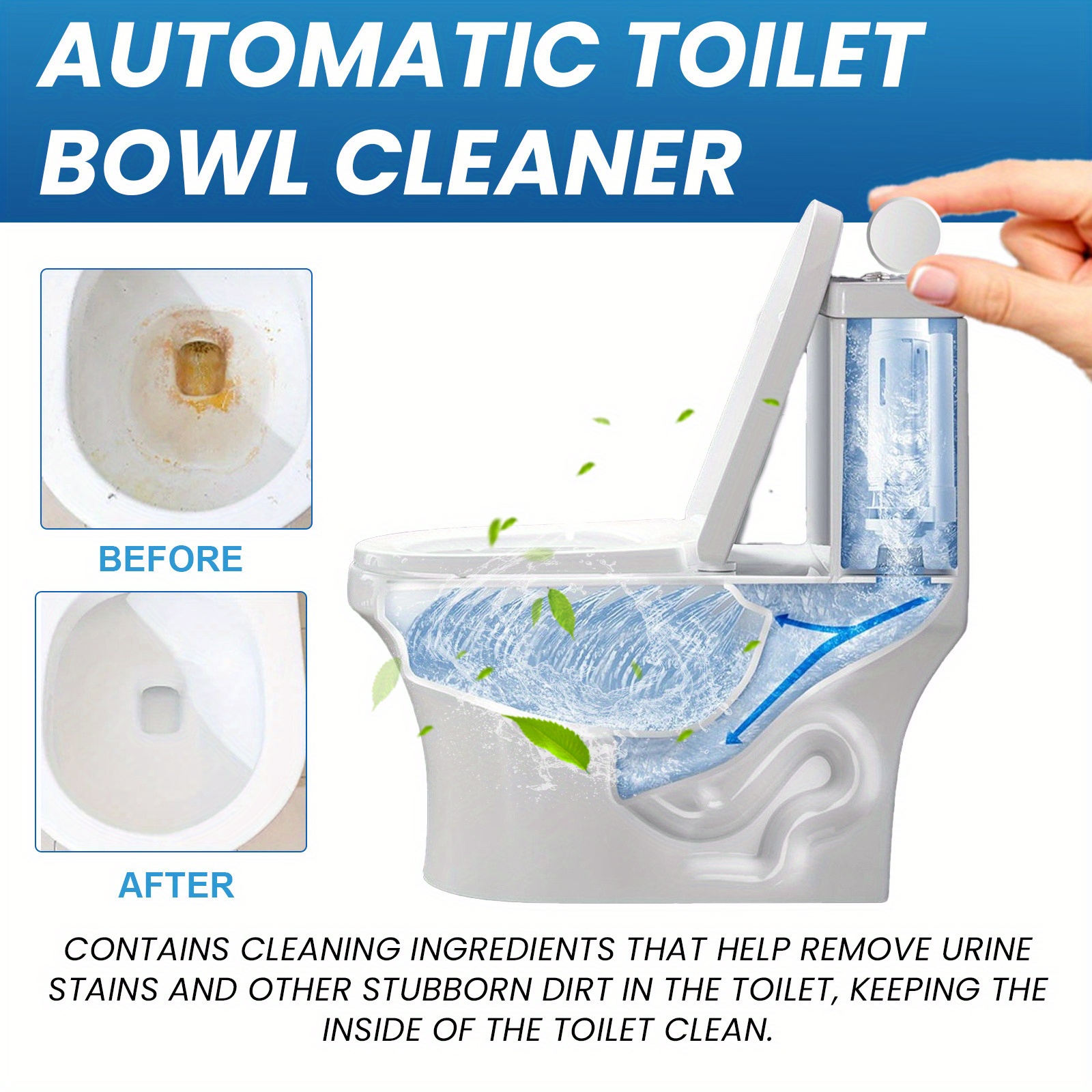 Detergente automatico per wc spazzola per pietra pomice per wc rimozione  rapida deodorante per macchie di urina strumento per la pulizia della