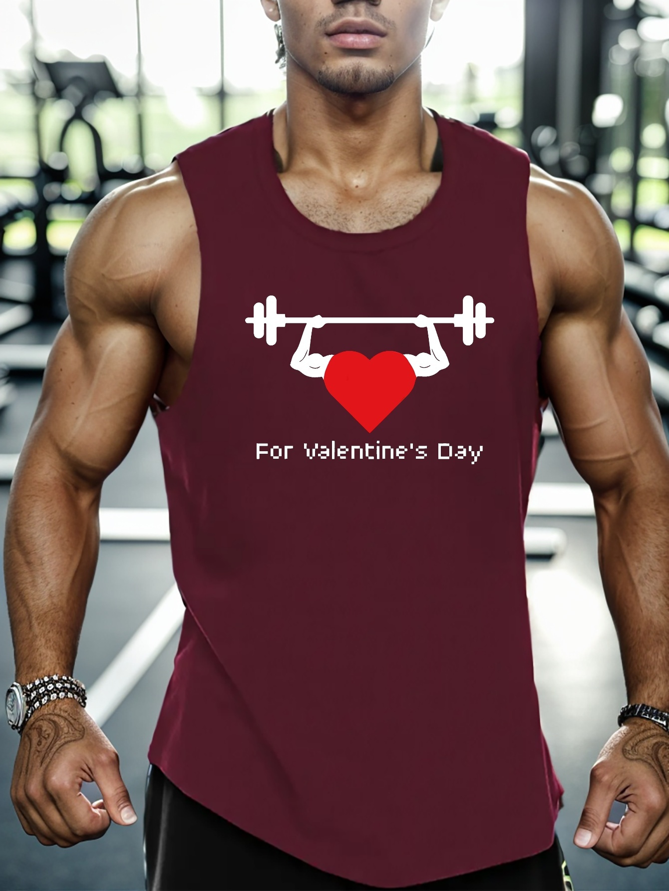 valentine's day special: men's breathable polyester tank top