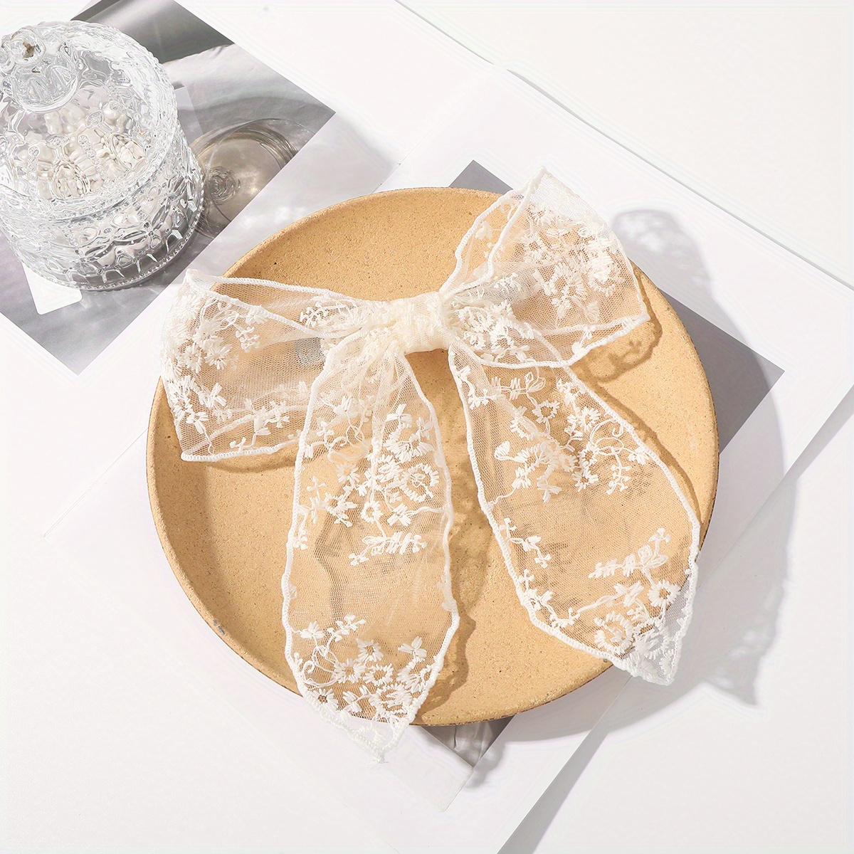 Lace Bowknot Shaped Hair Clip Elegant Hair Decoration For Women And Girls Wedding Banquet Party