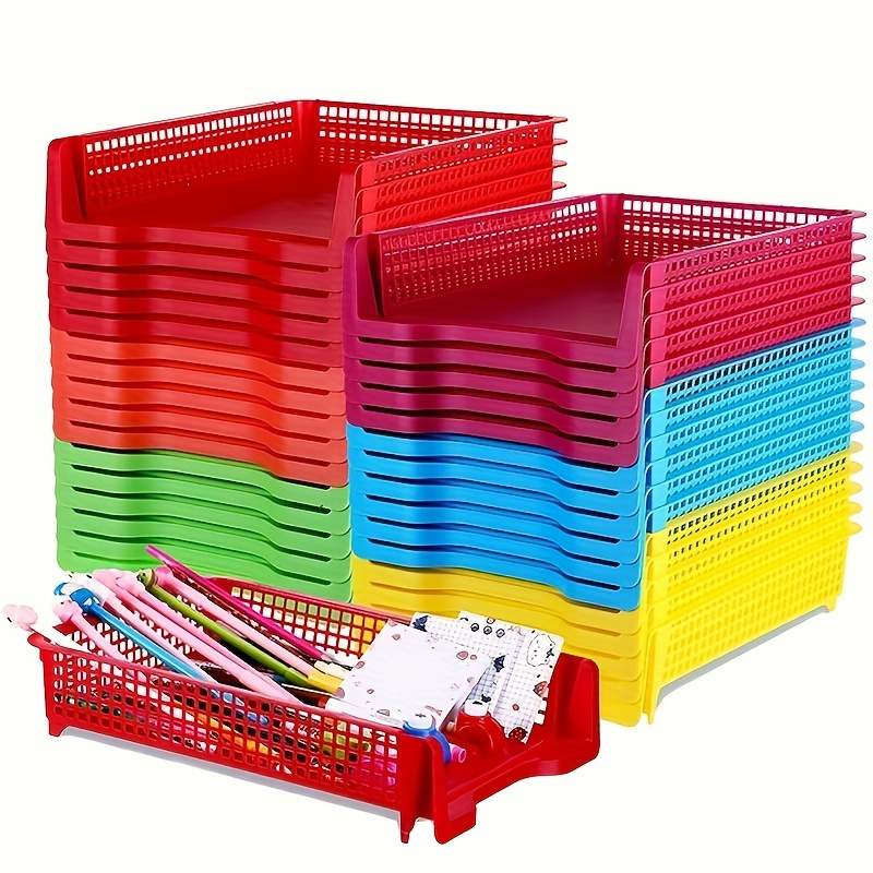 Desktop Plastic Storage Basket Kindergarten Rectangular - Temu
