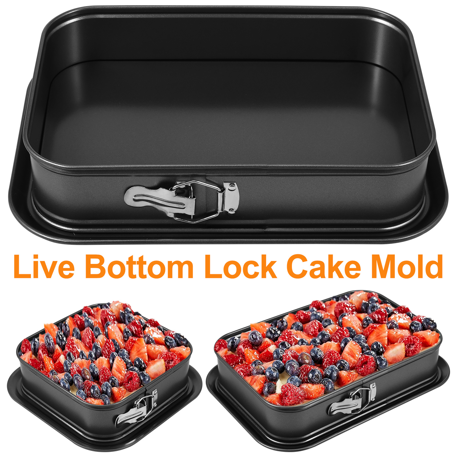 

1pc, Springform Cake Pan With Grooves, Loose Bottom Leak-proof Baking Cake Mold, Baking Pan, Oven Accessories, Baking Tools, Kitchen Gadgets, Kitchen Accessories