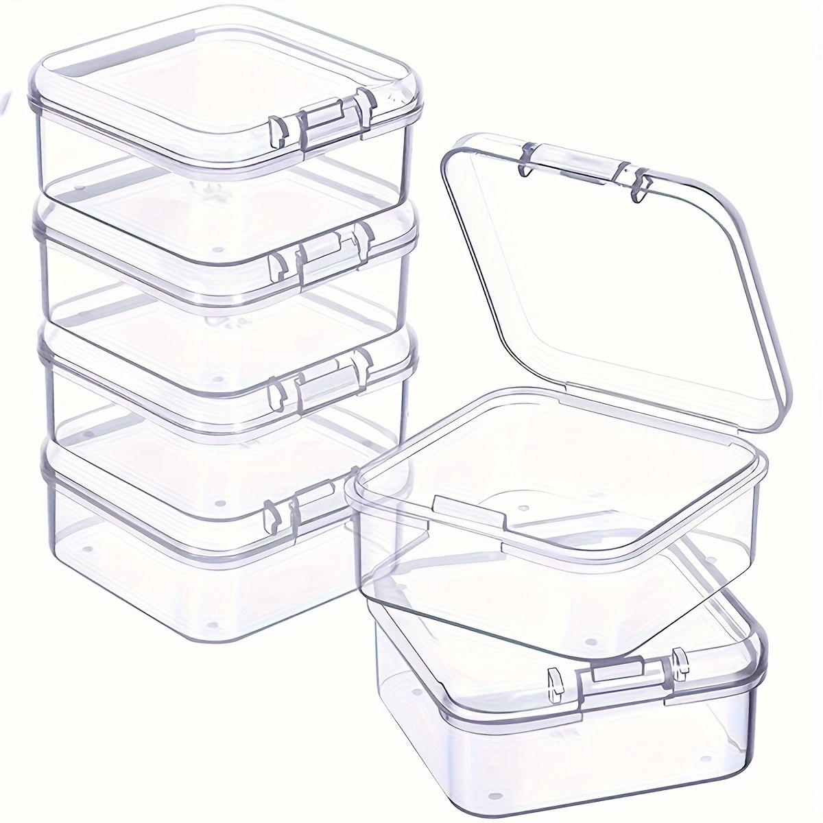 1pc Small Plastic Storage Box With Pop Up Lid - Temu Canada