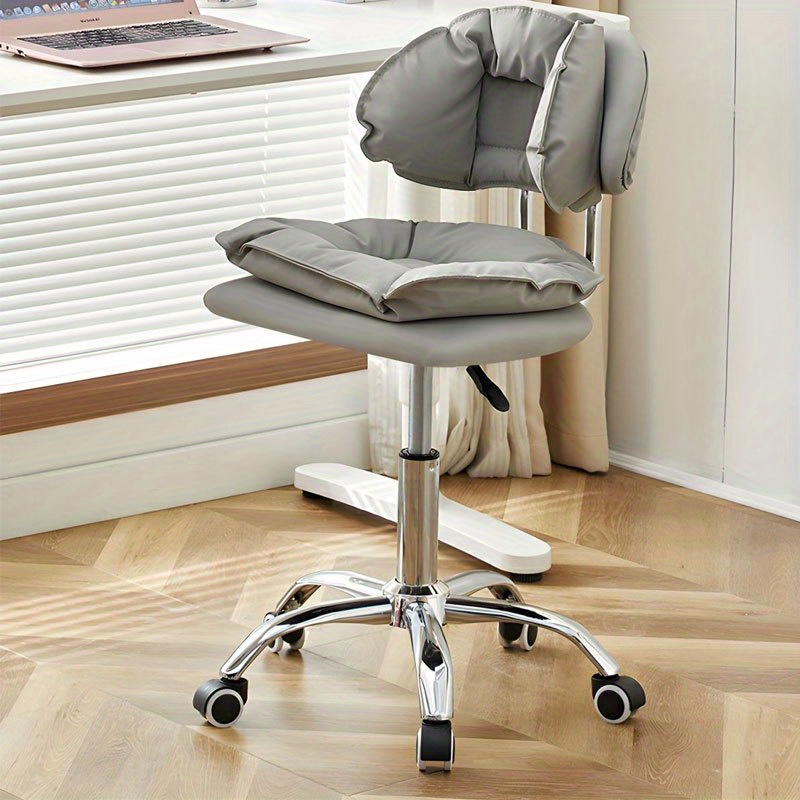 Shop stool with backrest deals and wheels