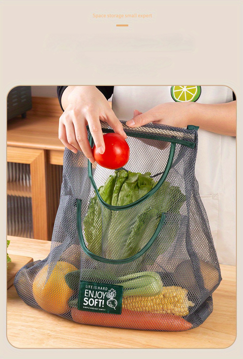 1  storage bag household vegetable and fruit net bag wall mounted ginger and garlic storage net details 1