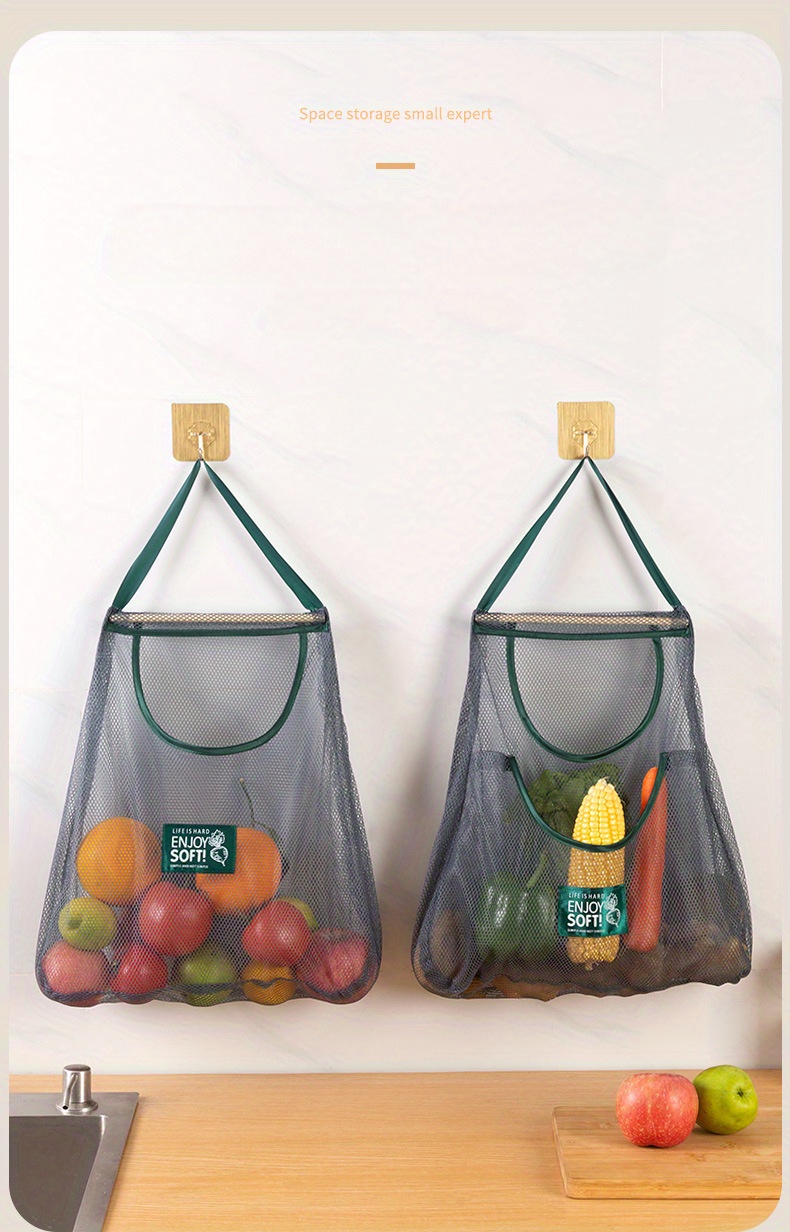 1  storage bag household vegetable and fruit net bag wall mounted ginger and garlic storage net details 3