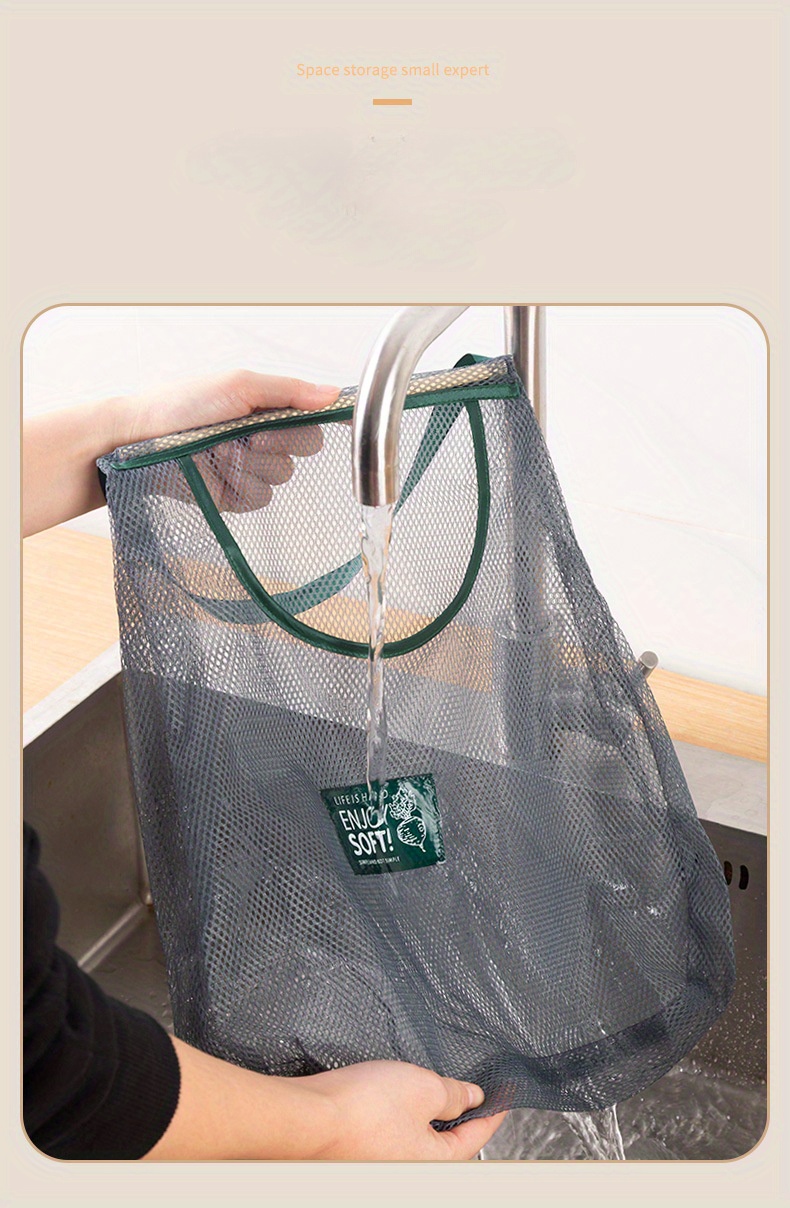 1  storage bag household vegetable and fruit net bag wall mounted ginger and garlic storage net details 4