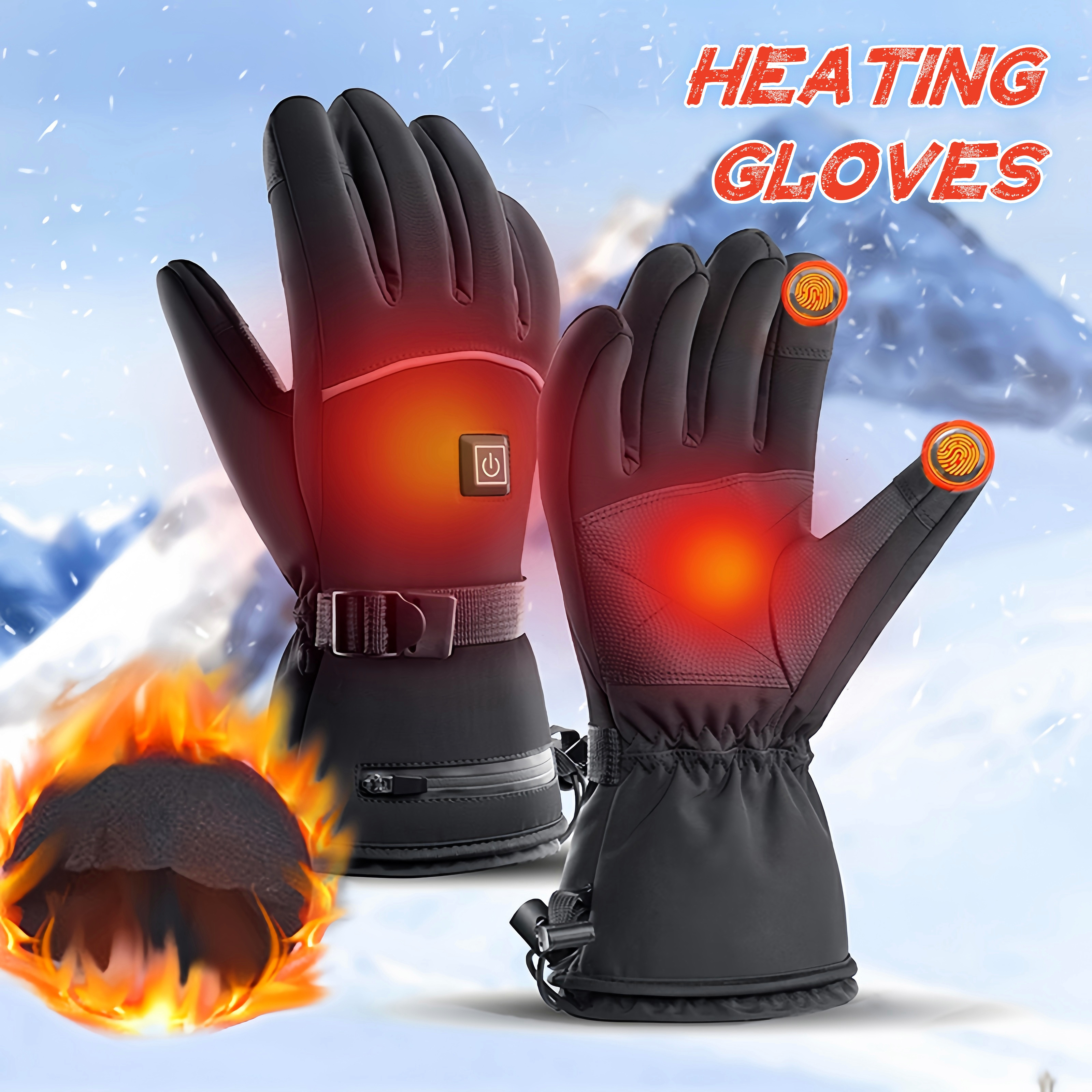 Guanti da moto guanti riscaldati guanti da moto da sci da uomo Touch Screen  a batteria guanti riscaldati da donna invernali - AliExpress