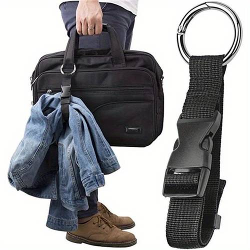 4 s/2 s/1 veelzijdige zwarte bagageband | duurzame anti-diefstal gripper met handtasclip, polypropyleen, gespsluiting, perfect voor reizen & dagelijks gebruik