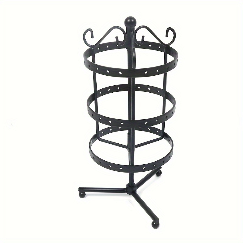 1pc metal detachable rotating earrings jewelry rack organizer display holder tower aesthetic room decor home decor valentines day gift details 4