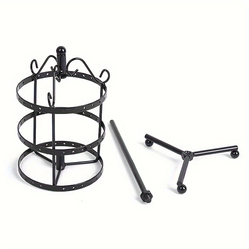 1pc metal detachable rotating earrings jewelry rack organizer display holder tower aesthetic room decor home decor valentines day gift details 2
