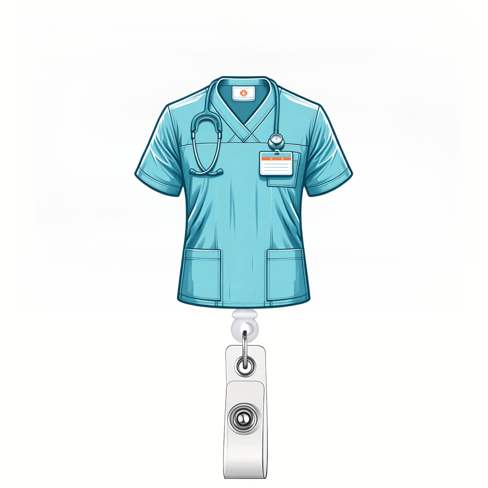 Anatomical Heart Nurse Badge Holder Diagram Retractable Badge Reel