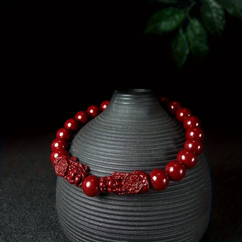 

1pc Cinnabar Pixiu Bracelet, Charm Exquisite Bracelet For Men Women