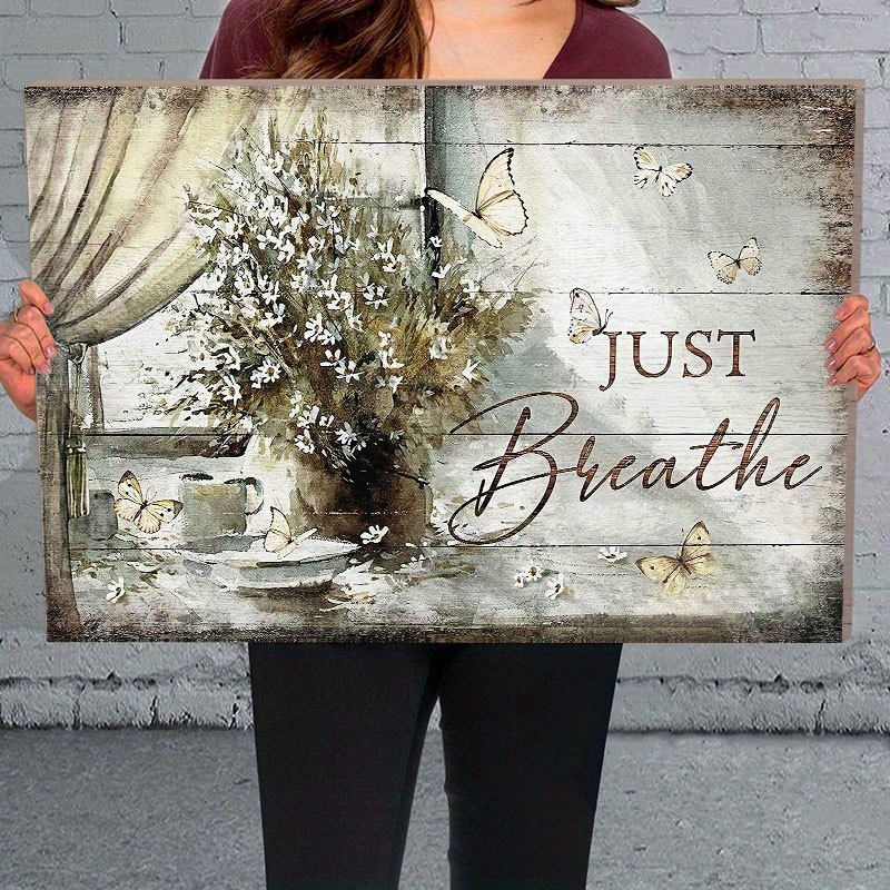 Breathe Framed Canvas Painting Wall Art Prints Frame Living - Temu ...