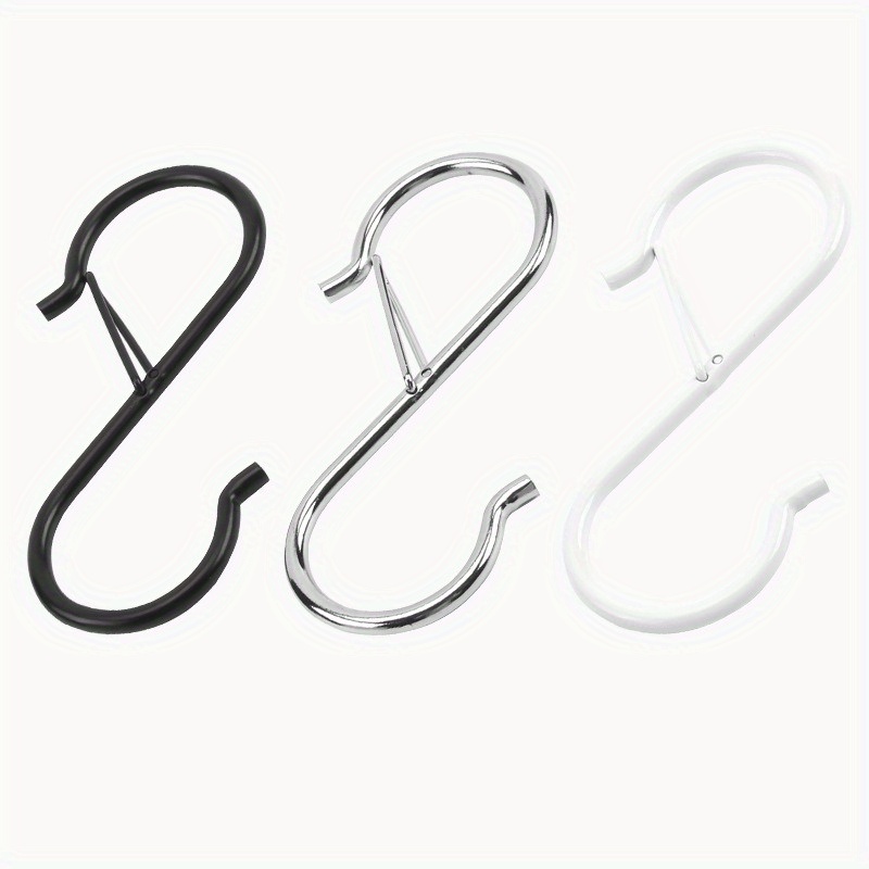 12pcs/30pcs Black S Hooks Steel S Hanging Hooks Heavy Duty S